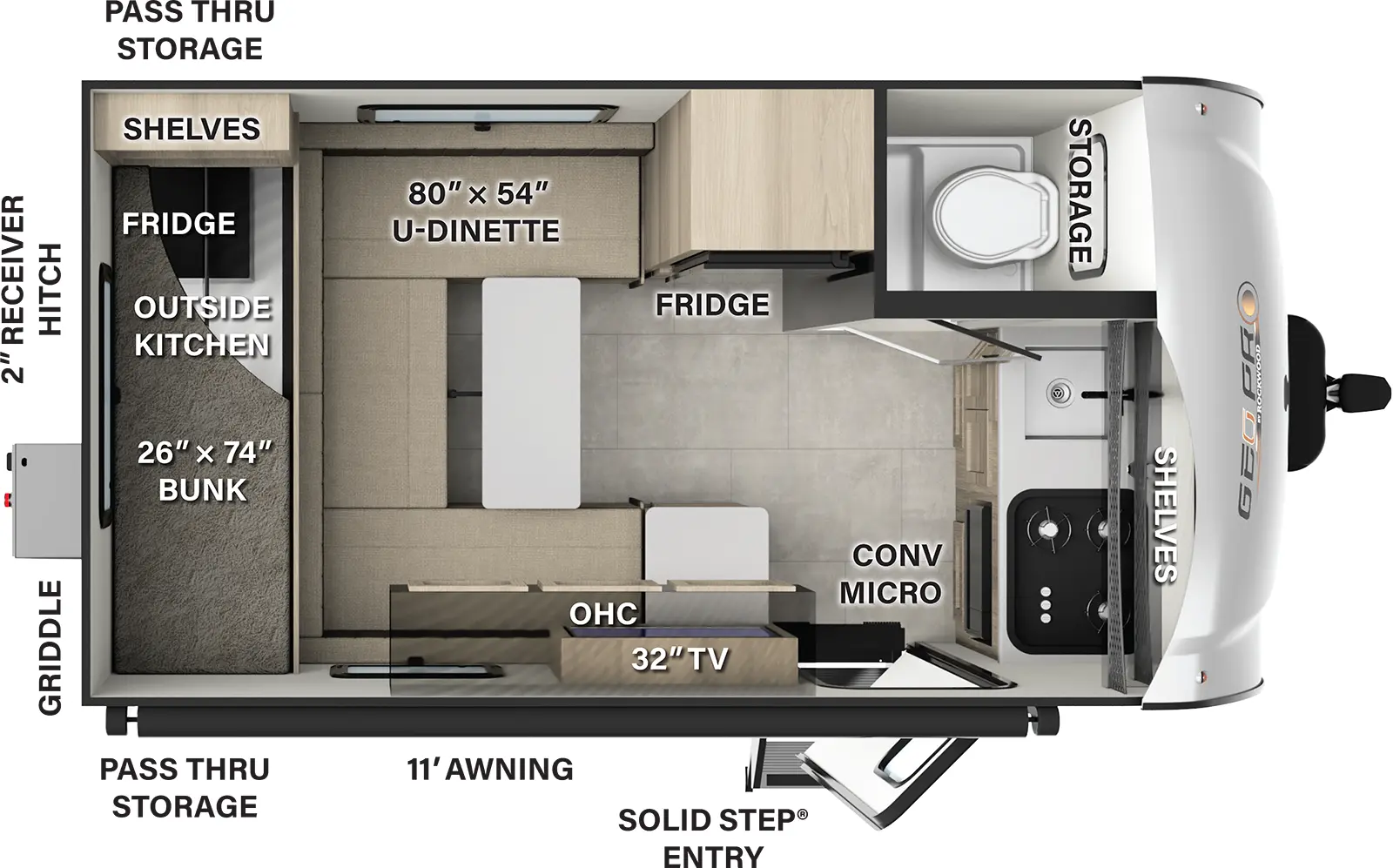 Rockwood Geo Pro G15RDG Floorplan